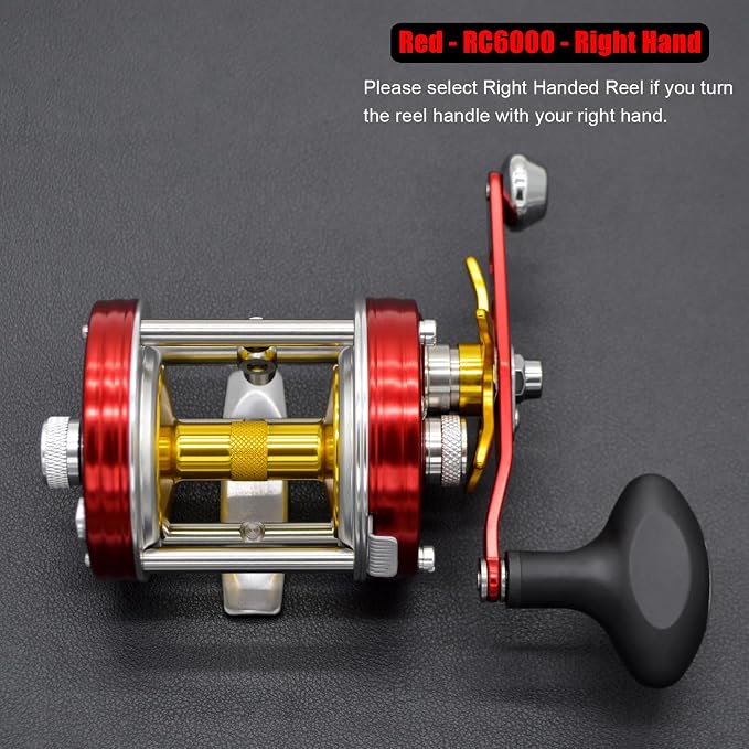 X-Tribe Round Baitcasting Fishing Reel, Synchronized Level Wind System, 17 LBs Powerful Carbon Drag, 5.3:1 Gear Ratio, Single Power Handle, All Metal Frame and Side Covers for Saltwater