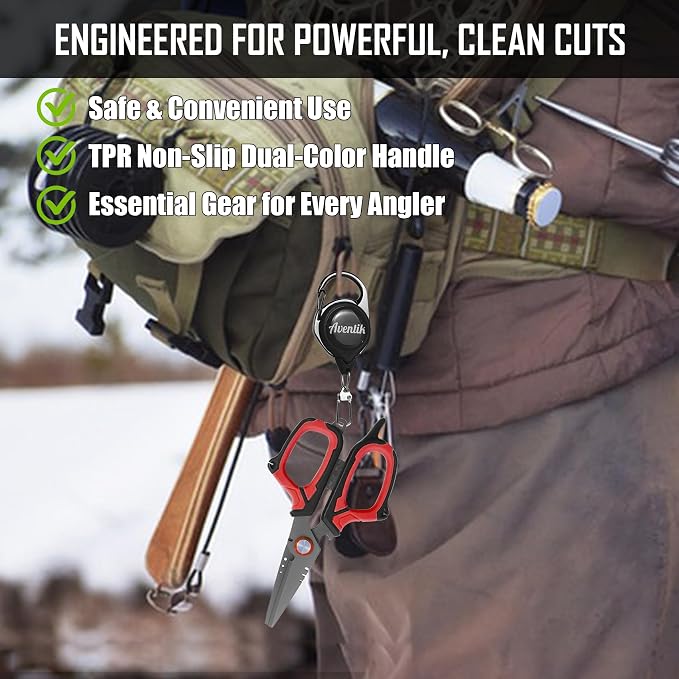 Eupheng 6.5" Pro Multifunction Fishing Scissors for Braided Line Mono Fluorocarbon wire lines,Dual Serrated Titanium Blades Non-Slip Grip Fishing Shears Enlarged Finger Holes with Bottle Opener