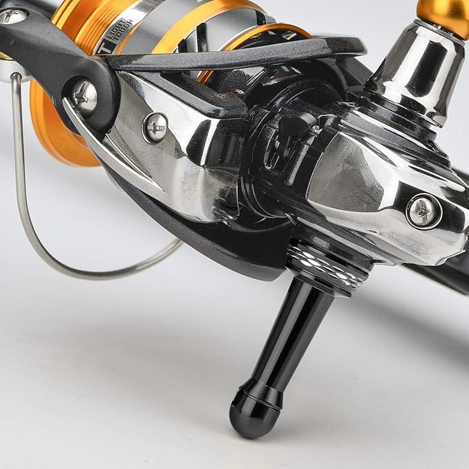GOMEXUS Fishing Reel Stand for Daiwa 18 Legalis LT 1000-4000, Revros,16 Emeraldas 2508 and Shimano Nasci Sedona Sahara Sienna FE 1000-4000 Spinning Reel Protect 42mm