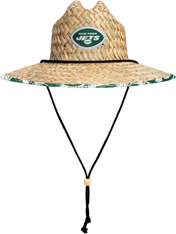 FOCO Men's NCAA College Team Logo Floral Straw Sun Hat
