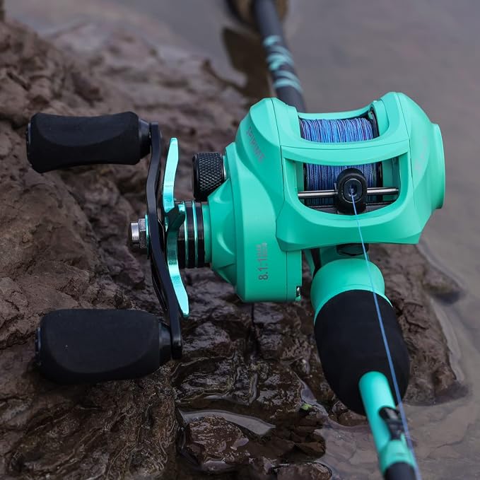 Sougayilang Baitcasting Fishing Reel with 9 + 1 Anti-Reverse Ball Bearings, 8.1:1 High-Speed Gear Ratio Casting Reel