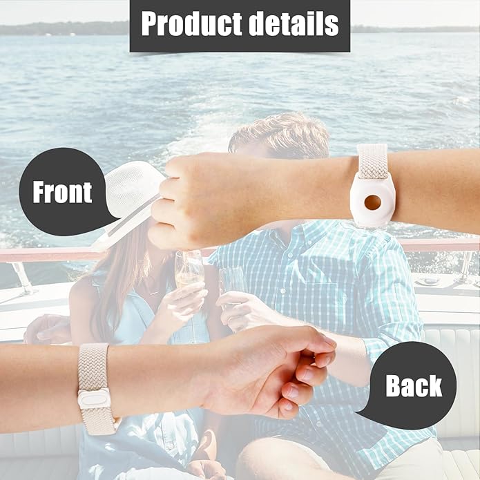 PEUTIER 4pcs Holder for Princess Cruise Medallion, Adjustable Braided Wristband Bracelet for Princess Medallion Holder Accessories Comfortable & Breathable Watch Band fit Men Women