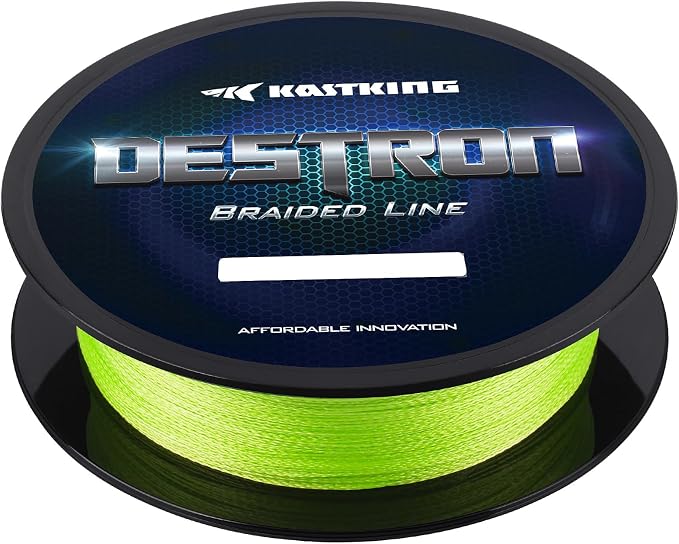 KastKing Destron Braided Fishing Line, Highly Abrasion Resistant, Improved Knot Strength, Ultra-Thin Diameter Superline, Zero Stretch & Memory, CFT “Color Fast Technology”, 75% Thinner Than Mono
