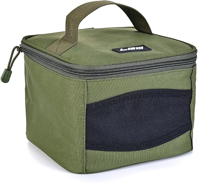 Conskyee Fishing Reel Case, Fishing Reel Storage Bag, Oxford Cloth Square Cover Fishing Accessories Bag