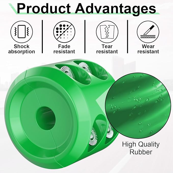 BFXM Rubber Winch Stopper for Cable Hook, Rubber Rope Line Saver for ATV UTV SUV Winches, with Allen Wrench (Green)