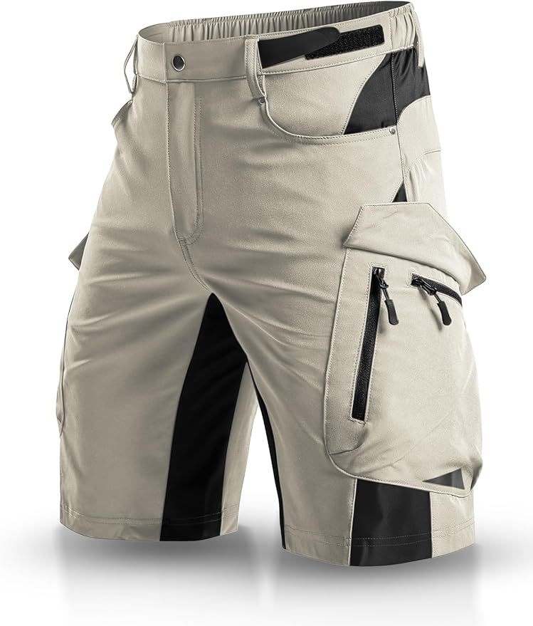 XKTTAC Men's Outdoor Quick Dry Lightweight Stretchy Shorts for Hiking, Tactical, Camping, Travel with 6 Pockets