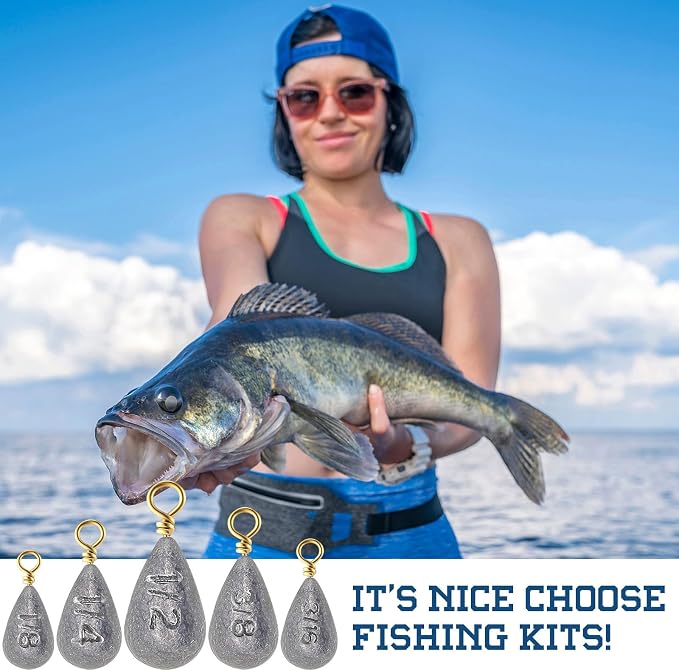 Bass Casting Swivel Bell Sinkers Fishing Weights Drop Shaped Fishing Sinkers Catfish Weights for Ocean Saltwater Surf Bass Casting Gear Tackle