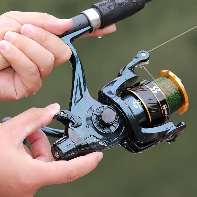 Sougayilang Carp Fishing Reel 13+1 Stainless Steel BB Bait Feeder Spinning Reel for Freshwater and Saltwater