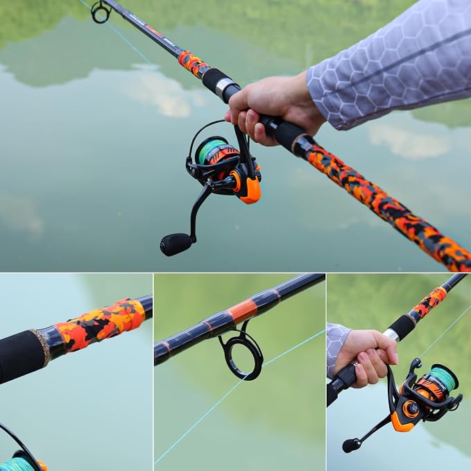 Sougayilang Surf Spinning Fishing Rod Carbon Travel Surf Rod M/MH 3 Piece Spinning Fishing Rod 9'/10'/11'/12'