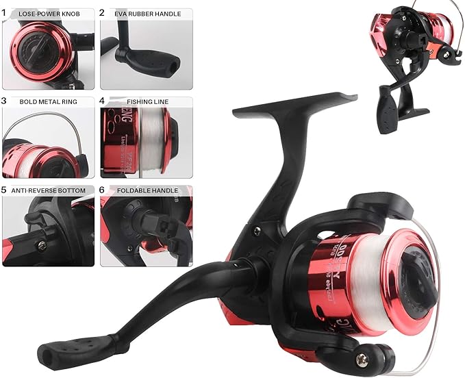 Telescopic Fishing Rod Reel Combo 2pcs 5.9FT/6.89FT Collapsible Fishing Pole Spinning Reel Lures Tackle Bag All-in-one Fishing Gear Fishing Rod Kit for Beginner Youth Adults Kids