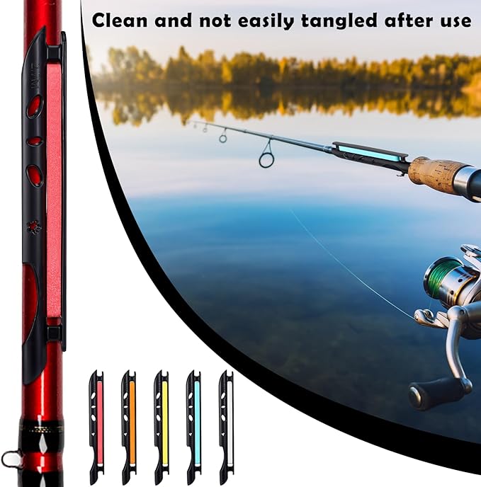 10 Pack Fishing Clip-on Line Holder Tenkara Line Rod Storage Keeper Clip on Tenkara Winder Portable Rod Mounted Spooler for 2.7m Rods Fishing Equipment Accessories Gift for Men