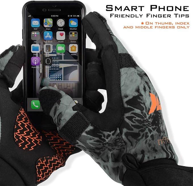 KastKing Mountain Mist Cold Winter Weather Fishing Gloves for Men and Women - Ideal for Ice Fishing, Photography, or Hunting