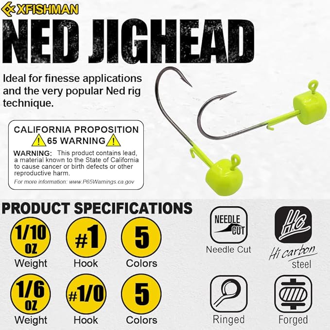 Ned-Rig-Kit-Finesse-Baits-Soft-Plastic-Worms-Fising-Lure for Bass Stick Swimbait Minnow Crawfish Lures Shroom Ned Jig Head Kit