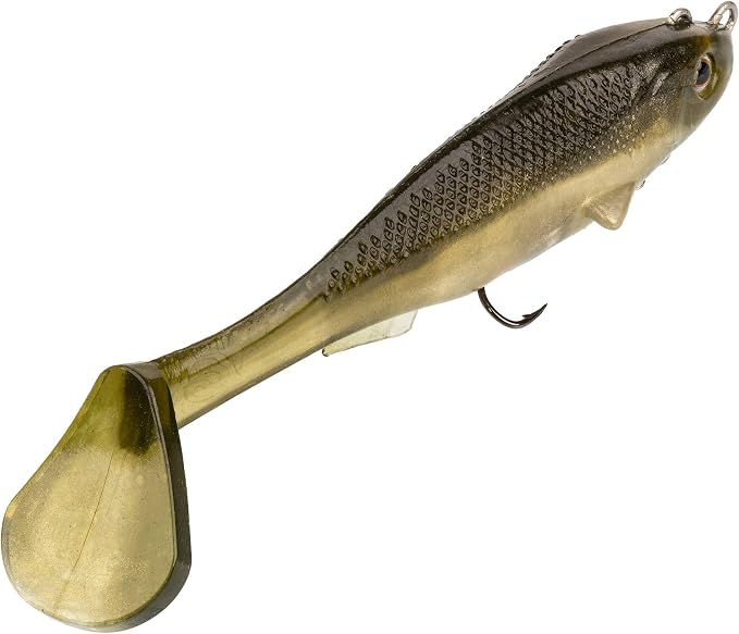 Strike King Final Copy Fishing Lure, Pre-Rigged Soft Plastic Swimbait, Free-Swinging Size 4 Treble Hook, Belly Magnetic Hook Keeper, 7/8-Ounce