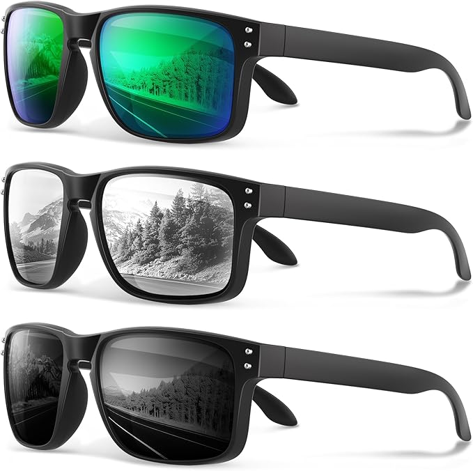 Polarized Sunglasses for Men Women - Classic Sport Sun Glasses for Driving Running Cycling Fishing UV400 Protection