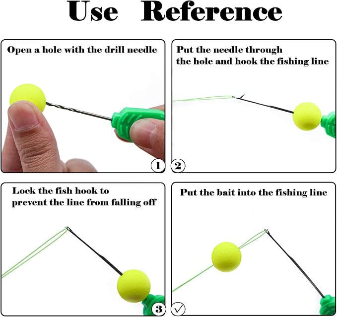 9KM DWLIFE Carp Fishing Bait Hair Rigs for Carp Fishing Fishing Rig Carps Fishing Baits Needle Kit Carp Fishing Equipment