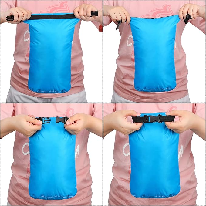 Shappy 6 Pcs Waterproof Dry Bag Set Ultralight Stuff Sack 20/15/10/8/5/3L Backpacking Bag with Long Adjustable Strap Outdoor Keep Gear Dry Sack for Camping Kayaking Boating Hiking Travel