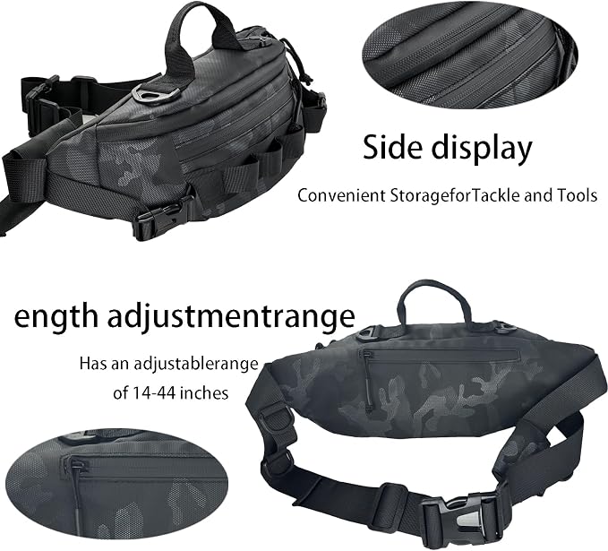 Fishing Fanny Pack for Men -Fishing Fanny Pack-Lightweight and Fishing Sling Pack