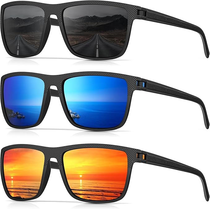 Sunglasses-Men Polarized Mens Sunglasses: Classic Women Sun Glasses UV Protection for Fishing Driving Golf