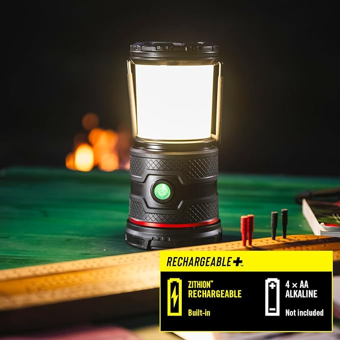 COAST EAL30R 1000 Lumen Rechargeable Emergency Camping Lantern with Warm, Day, Red & Red Flashing Mode, Foldeable Handle, 15 Hours of Runtime