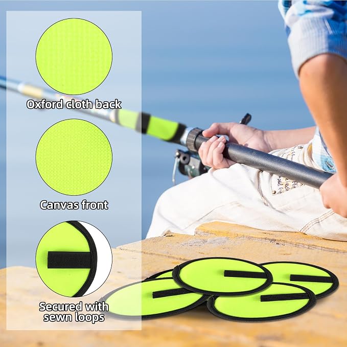 Gosknor 8pcs Fishing Lure Covers, 15cm/5.9in Fish Hook Protectors Lure Guard Wrap for Fishing Rod Safety & Tackle Storage (Green)