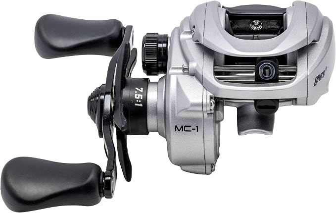 Lew’s Accel Baitcast Fishing Reel, RH Retrieve, 7.5:1 Gear Ratio, 4+1 Bearings (Clam Packaging)