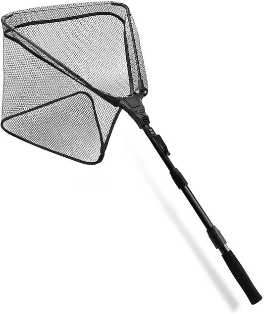 SAN LIKE Fishing Net Fish Landing Net Collapsible Fish Net with Anti-Slip Telescoping Rubber Pole Handle for Kids Adults in Saltwater Freshwater Multi-Size Extending to 37/42/43/51/69/71/89/98inch