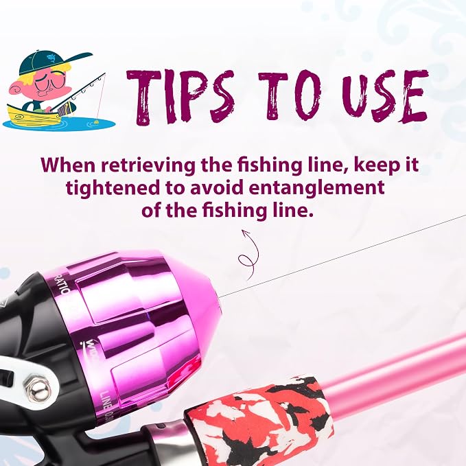 WIDDEN Kids Fishing Pole, Portable Telescopic Kids Fishing Poles for Boys and Girls, Fishing Rod and Reel Combo Kit with Tackle Box, and Fishing Net, Best Fishing Pole for Toddler Youth