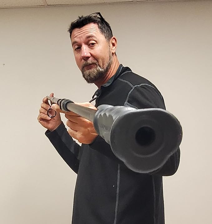 Slock Master Big Bore Fish Hawk, .625 Caliber Blow Barrel, 5 Foot Long, Line Guides for Fishing Line, 10 Big Bore 12" Fishing Darts, Reel Sold Separately, Try The Challenge of Blow Dart Fishing!