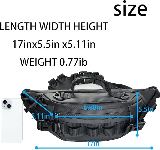 Fishing Fanny Pack for Men -Fishing Fanny Pack-Lightweight and Fishing Sling Pack