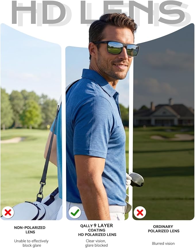 Polarized Sunglasses Men, Mens Sunglasses Polarized UV protection Lightweight Sun Glasses for Driving Fishing Golf