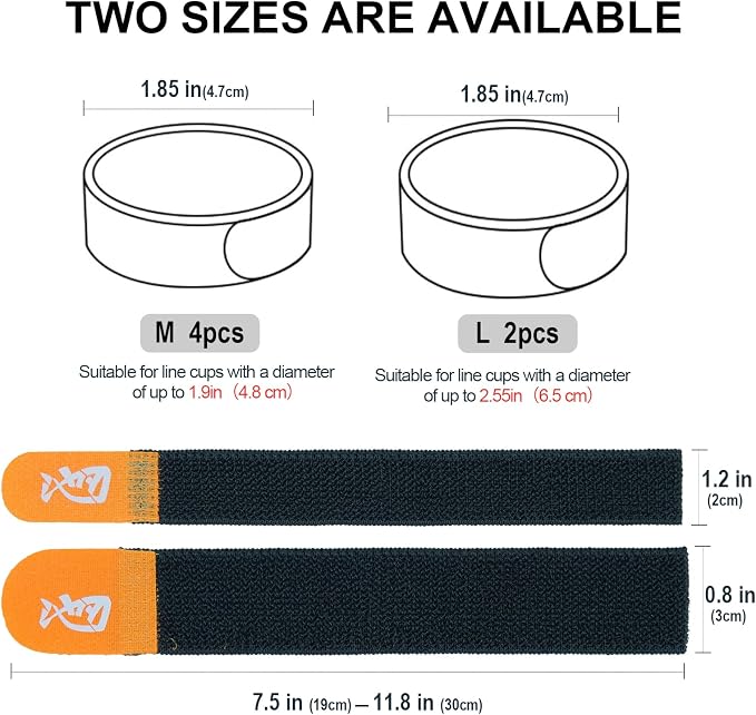 Fishing Reel Spool Cover Protector Band, Elastic Hook and Loop