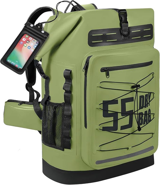 MORXPLOR Dry Bag Waterproof,5L/10L/20L/30L/40L/55L Roll Top Dry Bag Backpack with WaterProof Phone Case for Swim,Kayak