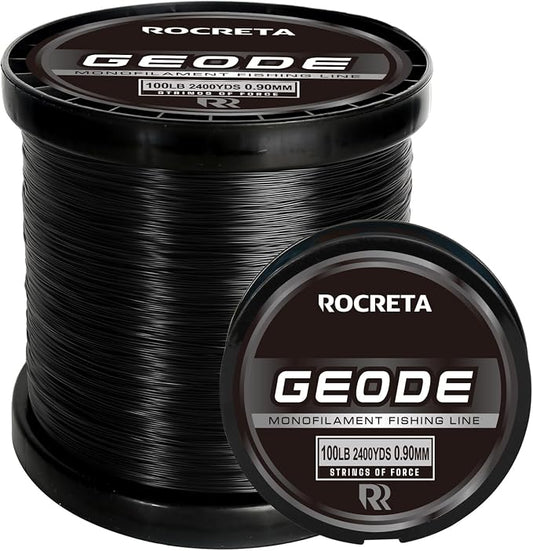 Geode Monofilament Fishing Line - Premium Resistant Nylon Mono Fishing Line 3-100lb - Superior Freshwater & Saltwater Mono Leader Materials 500/1200/2400yds