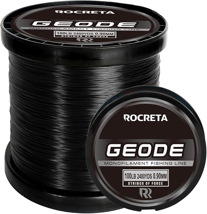 Geode Monofilament Fishing Line - Premium Resistant Nylon Mono Fishing Line 3-100lb - Superior Freshwater & Saltwater Mono Leader Materials 500/1200/2400yds