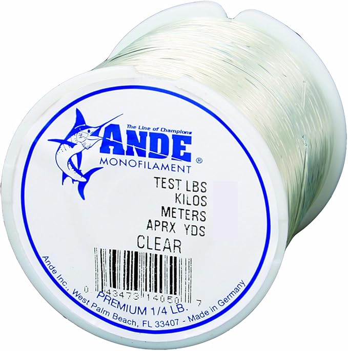 ANDE Monofilament Premium 30lb Test 1/4lb Spool 400yds,Green/Pink