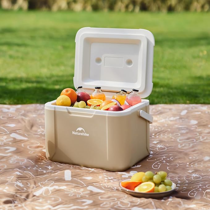 Naturehike 5.3/15/19 QT Hard Cooler, Insulated Ice Chest Box, Portable Ice Retention Cooler for Beach Camping Picnic Fishing Barbecue
