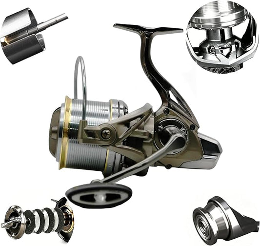 Saltwater Spinning Reels 8000/10000/14000, Heavy Duty Surf Fishing Reel for Long Casting, 6+1BB, 4.8:1 Gear Ratio, 61lbs Max Drag, Corrosion-Resistant CNC Aluminum High Capacity Spool