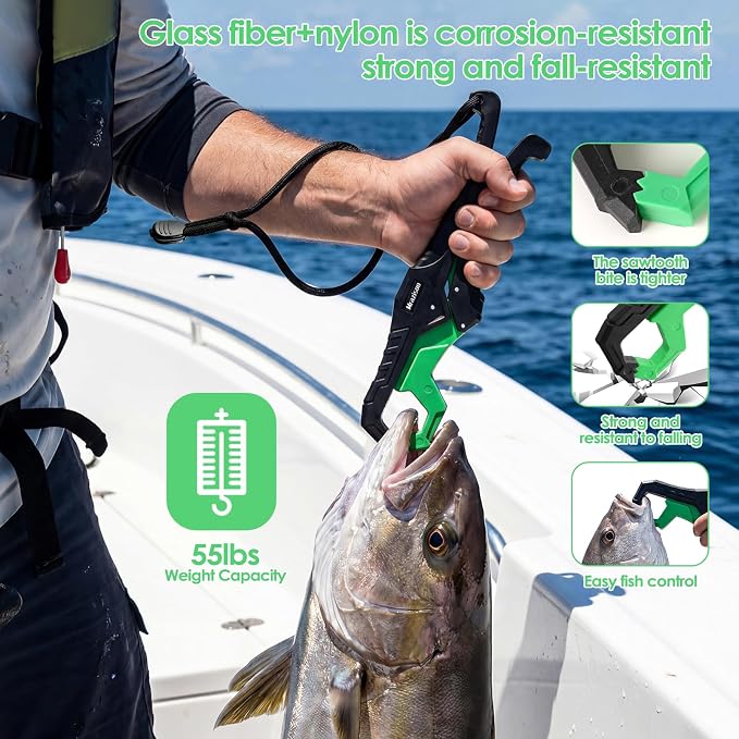 Fishing Tools Kit-Stainless Steel Fishing Pliers, Fish Lip Gripper, Multi-Functional Jaw Anti-Corrosion, Fishmen Must Have Fishing Gear