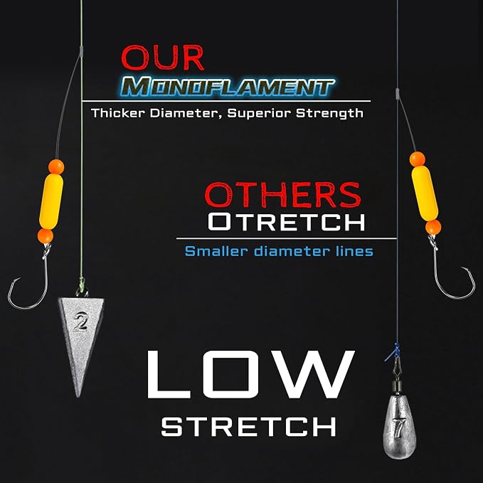 Pompano Rig Saltwater Surf Fishing Rigs – Double Drop Leader Rigs with Hooks, Floats, Beads & Snap – Easy Pre-Tied Terminal Tackle for Pompano, Whiting, Redfish