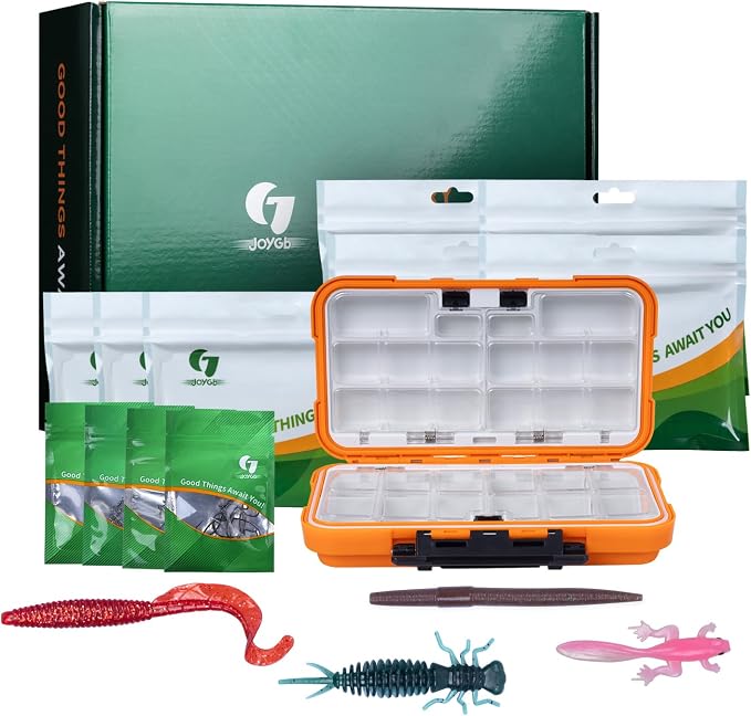 Clearance Bionics-Designed Durable Soft Plastic Fishing Lures Kit with Bonus Accessories, 3/4/5/6 Inch, 9-Type Lifelike Swimbaits in One Gear Set Included Tackle Box for Bass