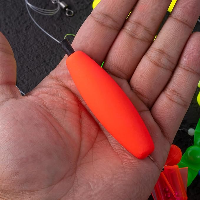 3Pcs/6Pcs Catfish Fishing Rigs Ready Kit，2 in 1 Rotating rattles/Double Rattles Beads, Float Rigs Tackle Santee Rig Peg Catfish，Free Adjustment in freshwter and Saltwater