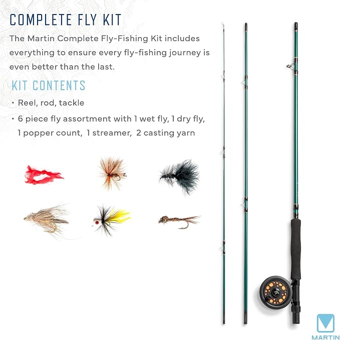 Martin Fly Reel and Fishing Rod Combo Kit