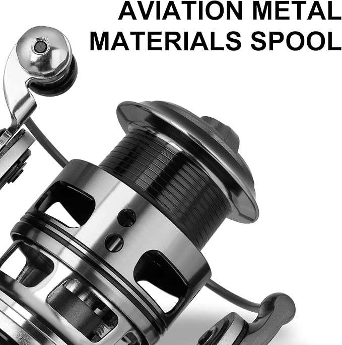 TRUSCEND Spinning Fishing Reel, Aviation Metal Material Body Reels, Industrial Durable-Strength, High Speed & Stability, Ultra-Light & Powerful, Smoother & Durable, Saltwater Freshwater Fishing Gear