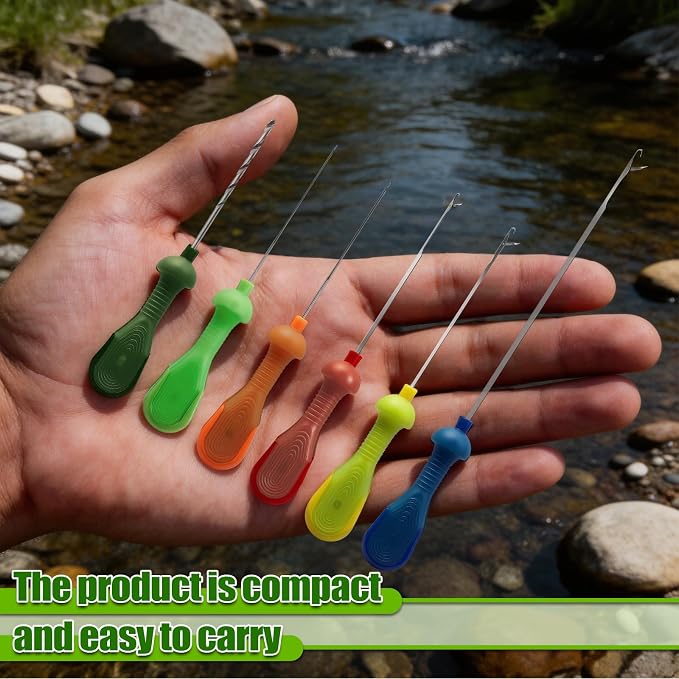 YOTO Carp Fishing Tool Kit & Equipment - Professional Baiting Rig Tools Set with Hook Needles, Bait Drill and 2 Boilie Stoppers - Multiple Styles: Standard, Silicone Grip & Night Glow