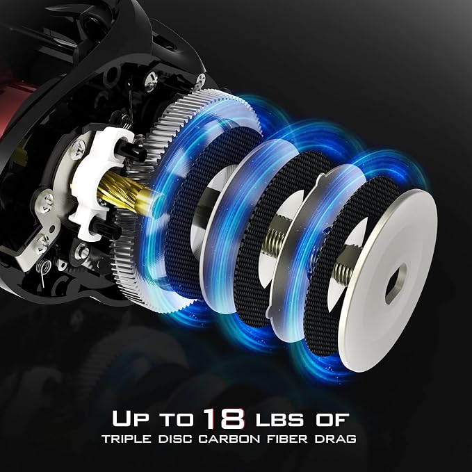 KastKing Speed Demon Elite Fishing Reel, World's Fastest 10.5:1 Gear Ratio/Deadbolt Baitcasting Reel, 10+1 Shielded Stainless Steel BB, CNC Lightweight Aluminum Frame, Available in Skipping Version