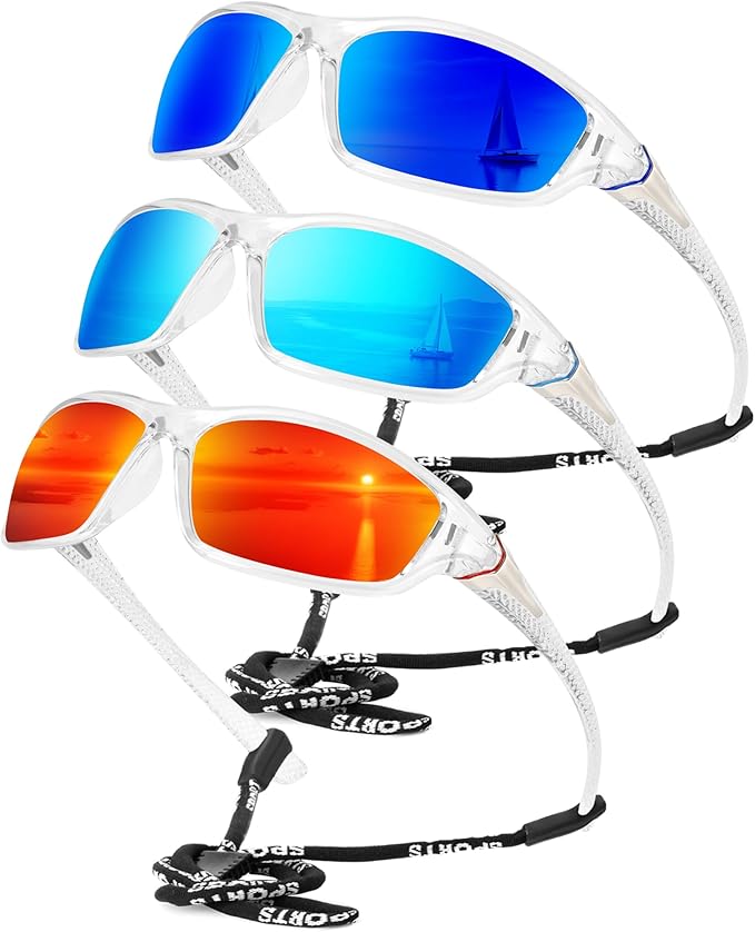 KALIYADI 4 Pack Polarized Sunglasses-Men Sports Sun-glasses: Mens Sunglasses UV Protection for Fishing Driving Cycling