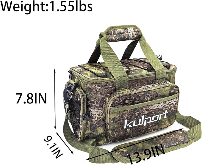 Fishing Tackle Bag with One 3600 Tackle Box for Freshwater Fishing or Saltwater Fishing Non-Slip Shoulder Strap & Suitable for 3700/3600/3500 Tackle Box
