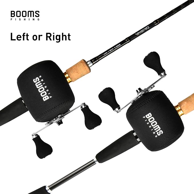 Booms Fishing RC1 Neoprene Reel Cover, Round Baitcasting Reels Cover, Fit for 50 100 200 300 400 800 1000 2000 3000 4000~10000 Conventional Reels, S/M/L/XL Size