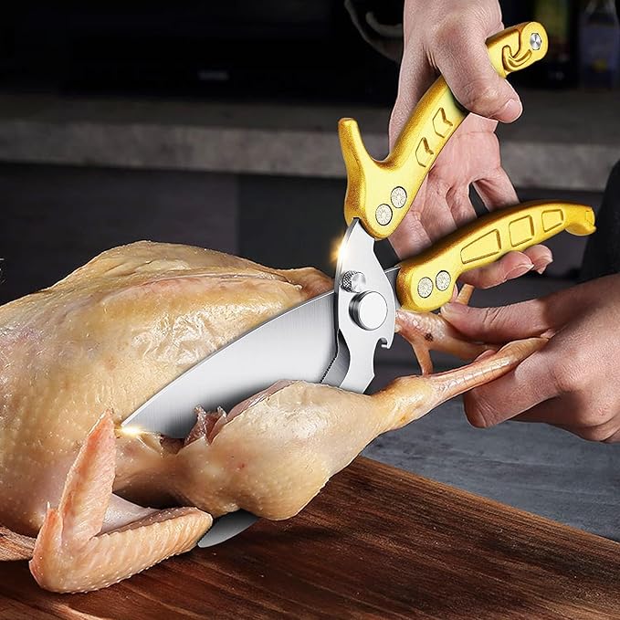 Dream Reach Poultry Shears, Germany Heavy Duty Kitchen Scissors With Knife Bottle Opener Gift Box, Multipurpose Kitchen Shears For Cooking Chicken Meat Turkey Thanksgiving Gifts for Men Women